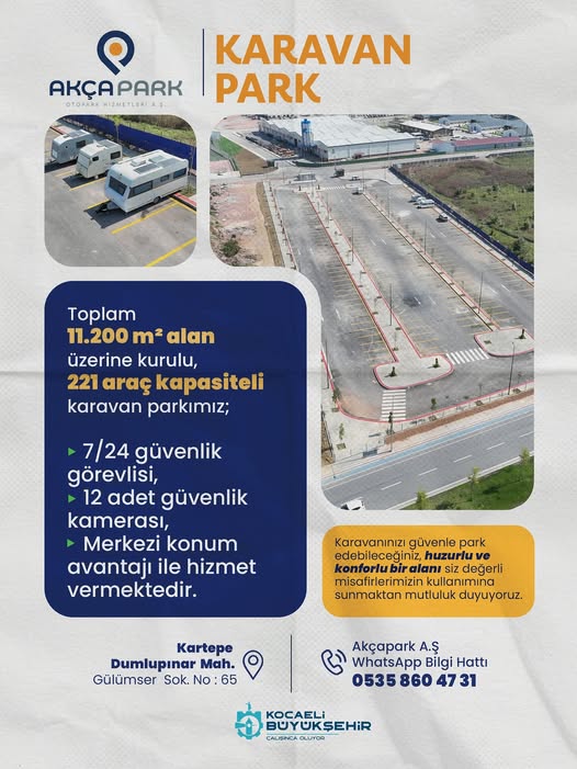 Kartepe'de Yeni Karavan Parkı Hizmete Açıldı