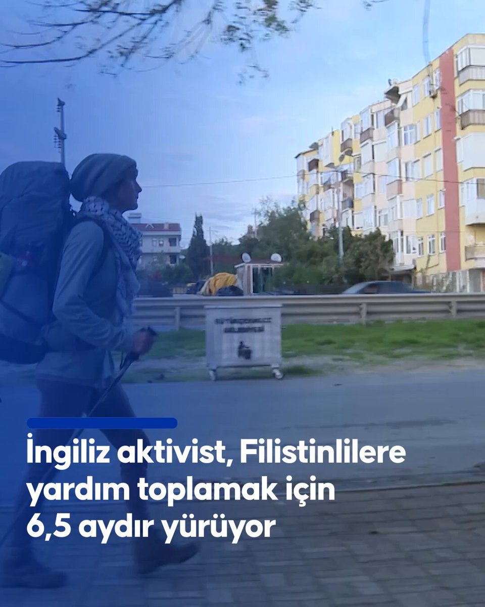 52 Yaşındaki Ruth Herbert, Filistin'e Yardım İçin İngiltere'den İstanbul'a Yürüyor