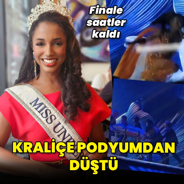 Jamaikalı Güzellik Kainat Güzellik Yarışması'nda Podyumda Düştü