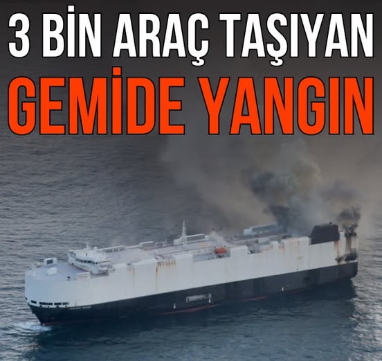 Pasifik Okyanusu'nda Kargo Gemisinde Yangın: Elektrikli Otomobiller Bölümünde Başladı