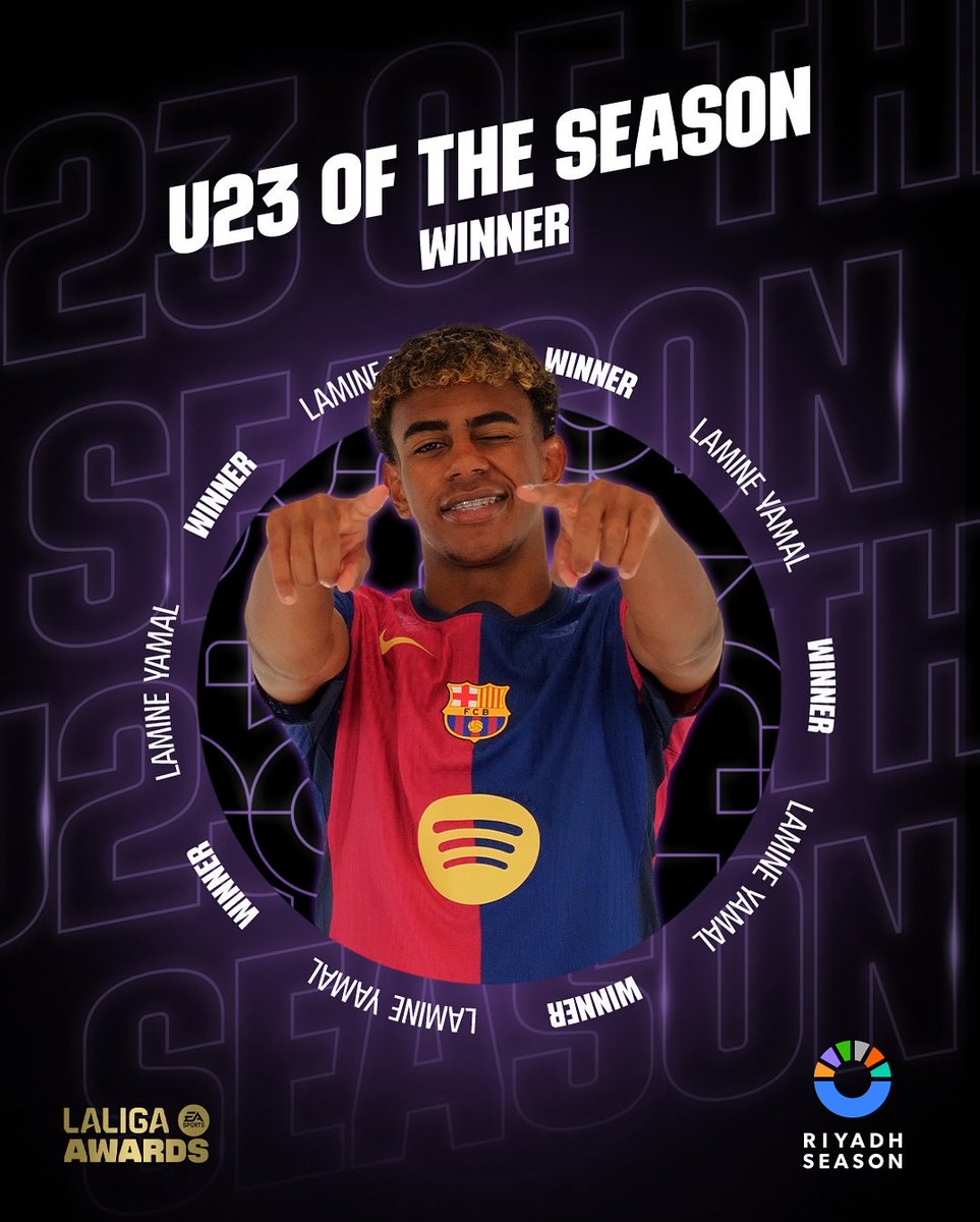 La Liga'da Sezonun En İyi 23 Yaş Altı Oyuncusu Lamine Yamal Oldu