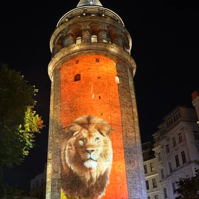 Galatasaray, Galata Kulesi'ni Işık Şovuyla Büyüledi