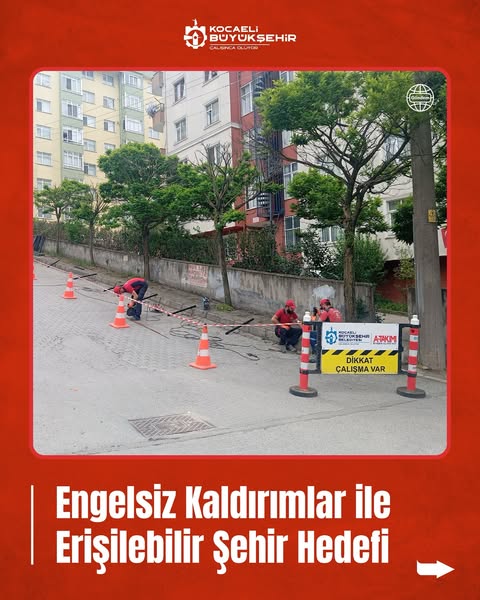 Kocaeli Büyükşehir Belediyesi Engelsiz Kaldırımlar Projesiyle Erişilebilir Şehir Vizyonunu Gerçekleştiriyor