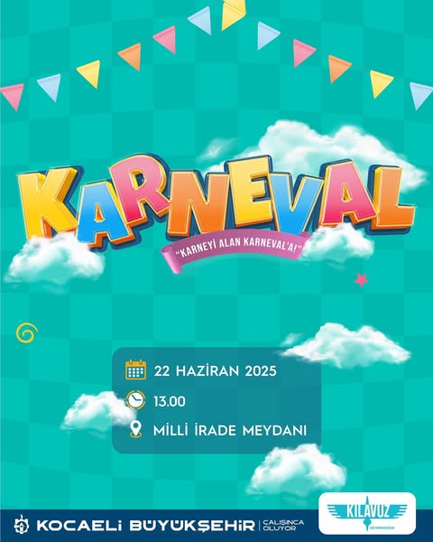 Kocaeli'de Karneval Coşkusu Başlıyor: Milli İrade Meydanı'nda Eğlence Dolu Bir Gün