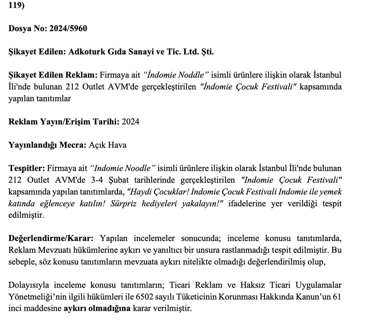 Bakanlık Denetiminden Geçen Etkinlikte Çocuklara Yasak Noodle Servisi İddiası