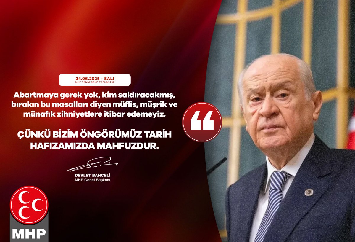 Bahçeli'den Saldırı İddialarına Tepki: Tarih Hafızamız Mahfuzdur