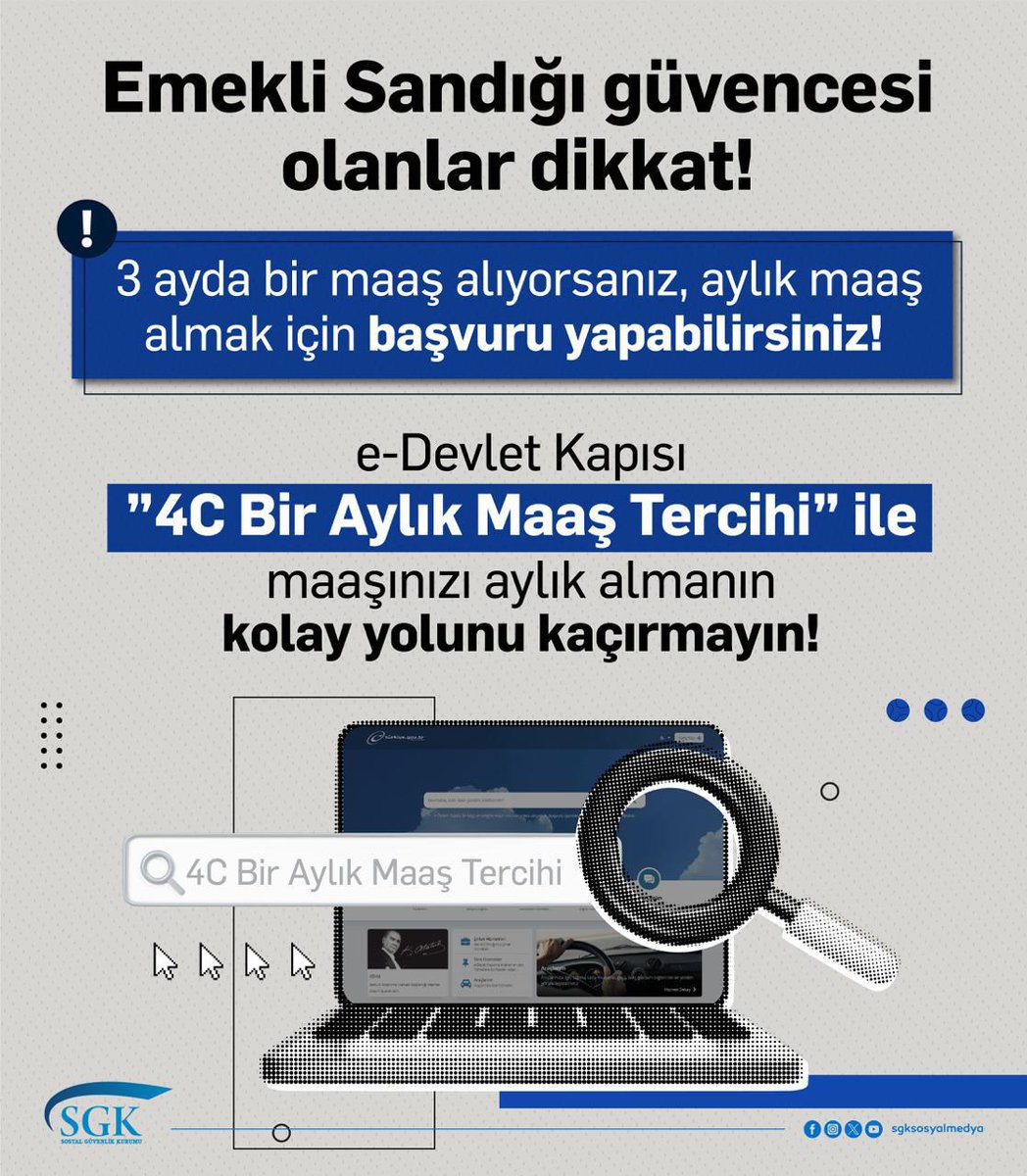 4C Emeklileri Maaşlarını Aylık Almaya Başlayabilir