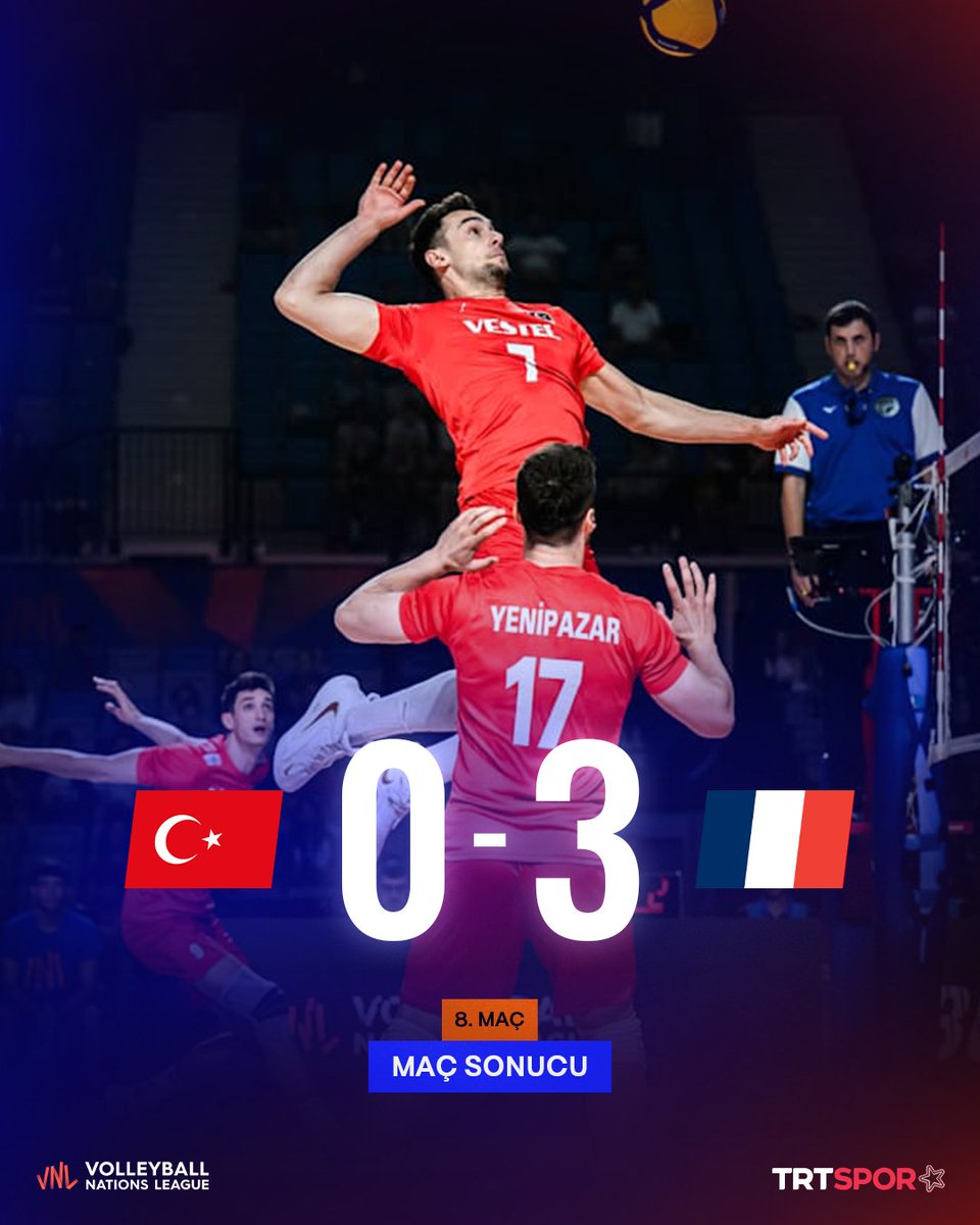 A Milli Erkek Voleybol Takımı VNL 2'de Fransa'ya Mağlup Oldu