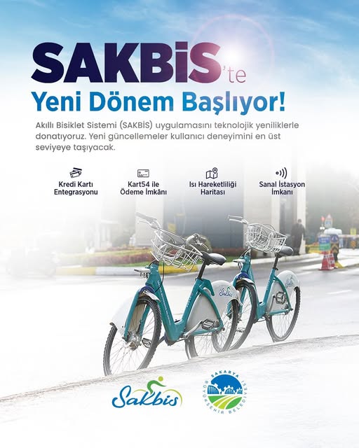 Sakarya Akıllı Bisiklet Sistemi (SAKBİS) Dijital Dönüşümle Yenileniyor