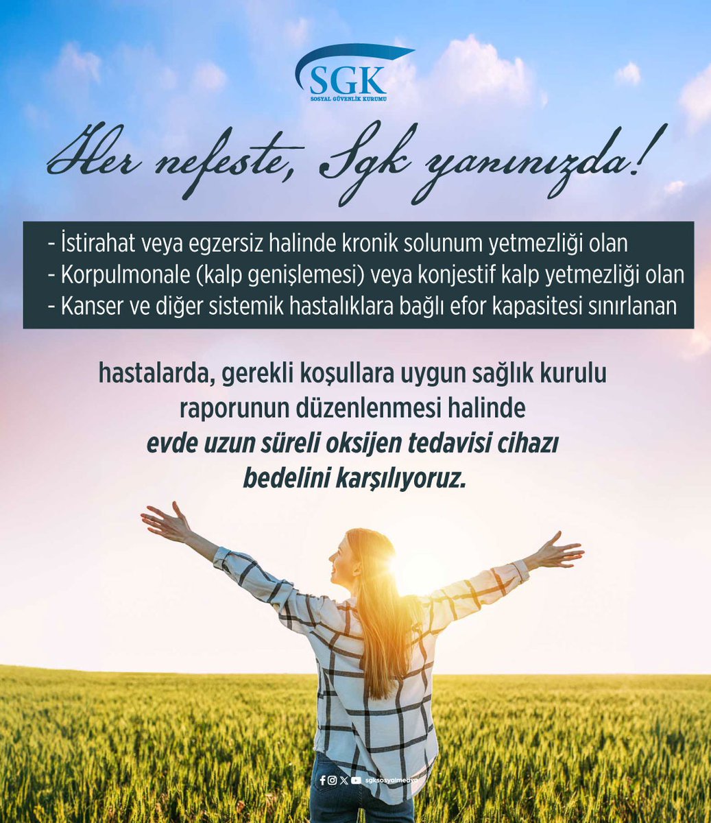 SGK, Kronik Hastalıklara Evde Uzun Süreli Oksijen Desteği Sağlıyor