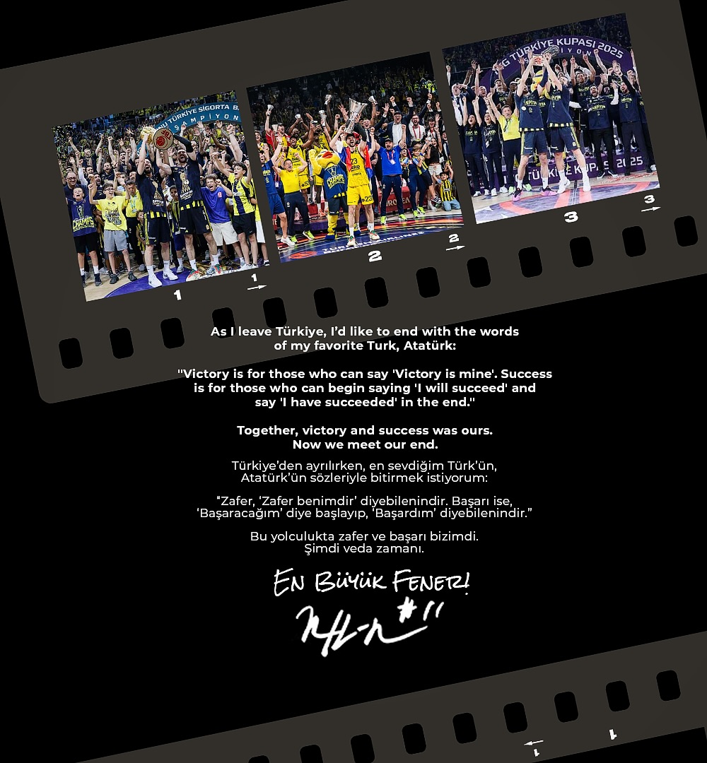 Nigel Hayes Davis Türkiye'den Veda Paylaşımı Yaptı