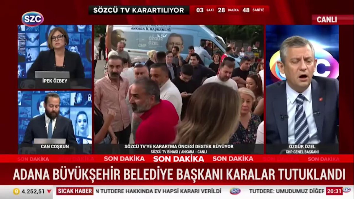 Özgür Özel Canlı Yayında Zeydan Karalar'ın Tutuklandığını Duydu