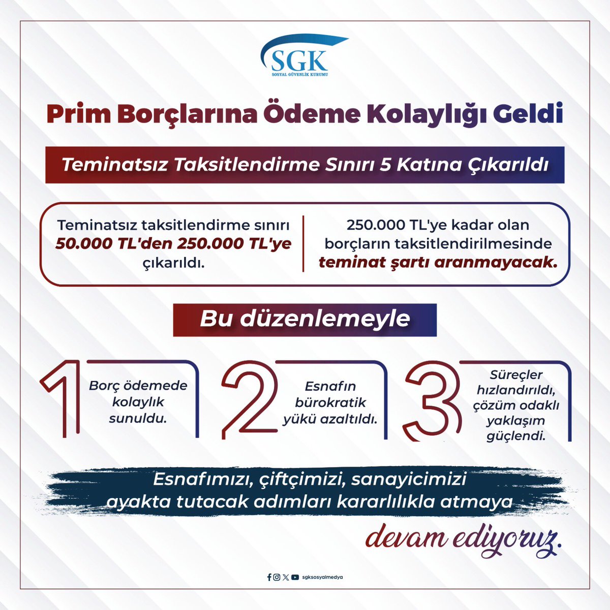 SGK'dan Prim Borcu Olanlara Ödeme Kolaylığı: Teminatsız Taksitlendirme Limiti Artırıldı