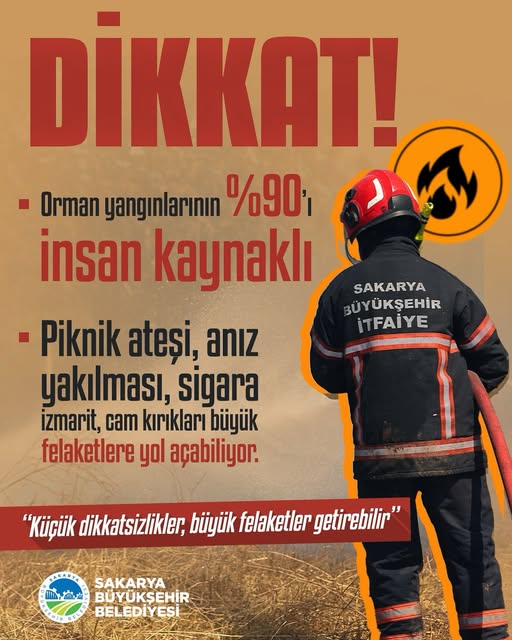 Sakarya'da Orman Yangını Riski Yüksek Seviyede: Vatandaşlara Uyarı