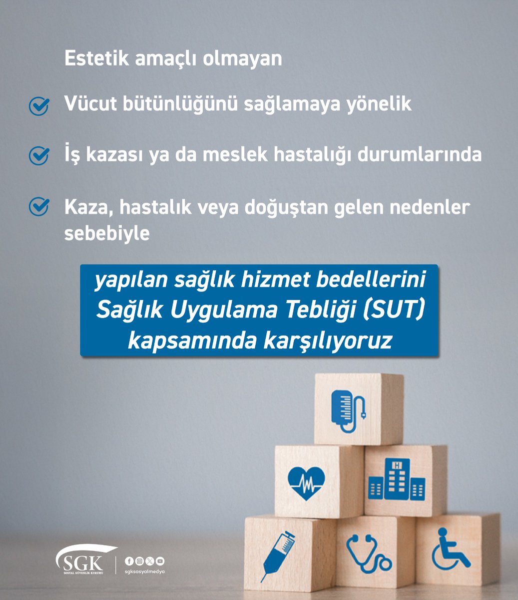 SGK, Estetik Dışı Sağlık Hizmetlerini Karşılıyor