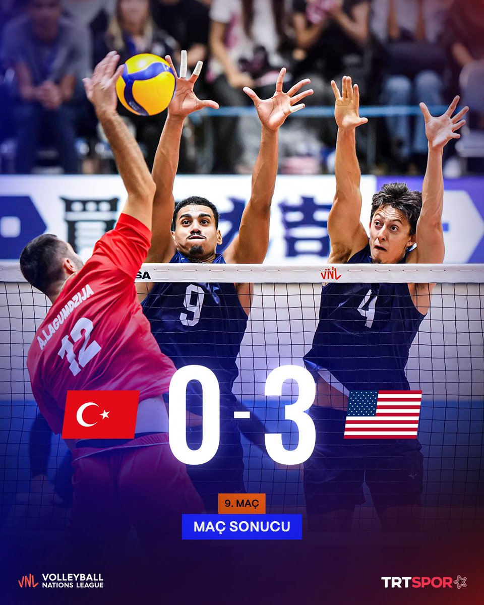 A Milli Erkek Voleybol Takımı Milletler Ligi'nde ABD'ye Mağlup Oldu
