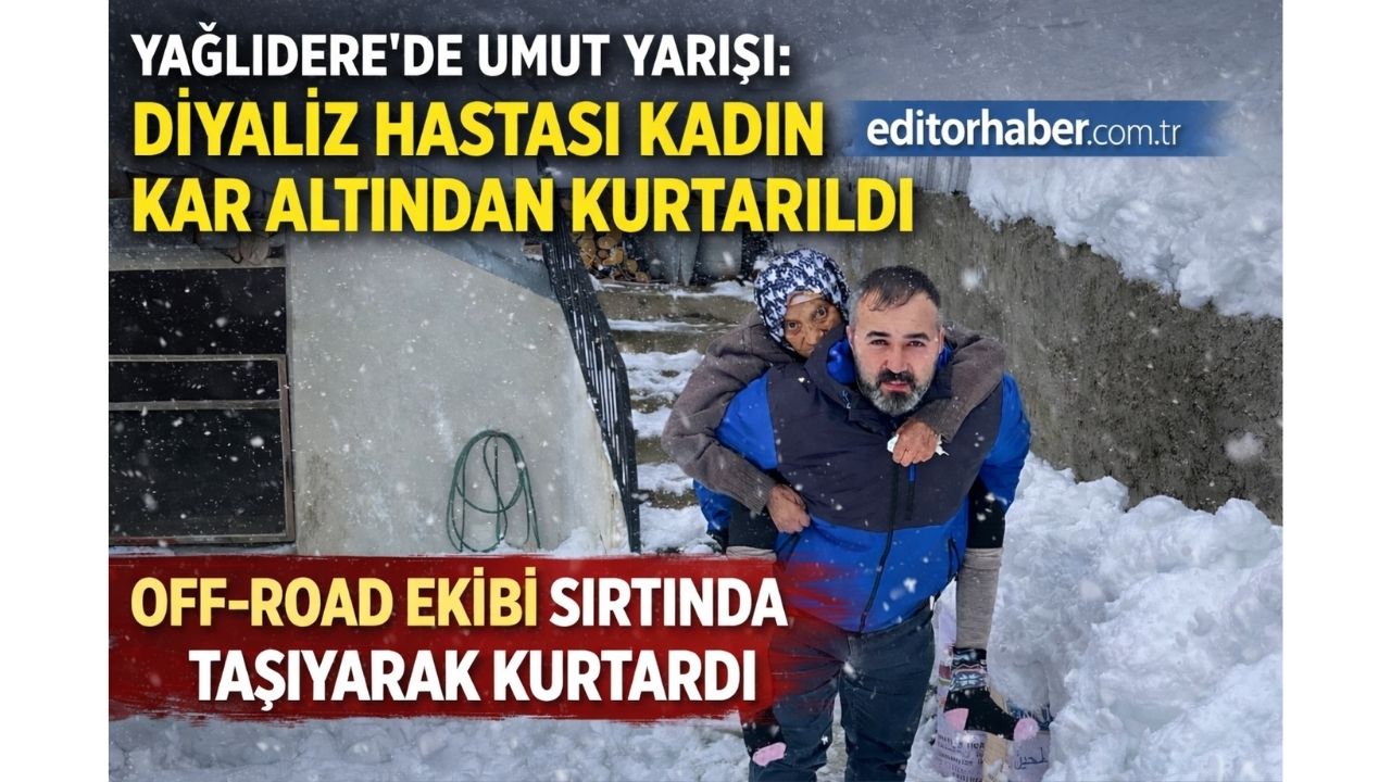 Yağlıdere’de Karı Yararak Gelen Umut: Diyaliz Hastası Kadın Off-Road Ekibiyle Kurtarıldı