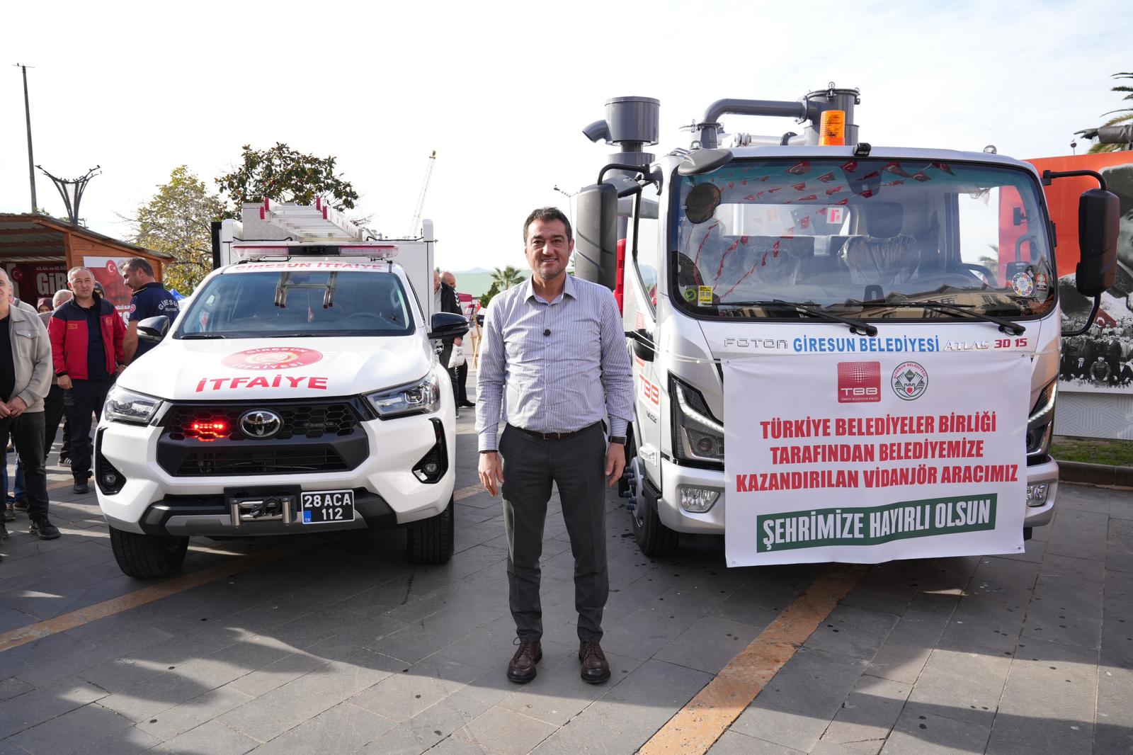 Türkiye Belediyeler Birliği ve Japonya Başkonsolosluğu’ndan Giresun Belediyesi’ne Araç Desteği